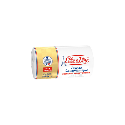 【法國鐵塔牌】Elle & Vire 無鹽奶油 250g｜烘焙料理首選