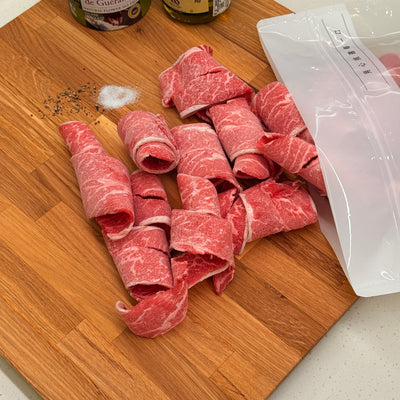 澳洲頂級250天穀飼無骨牛小排火鍋肉片｜油花細緻媲美和牛
